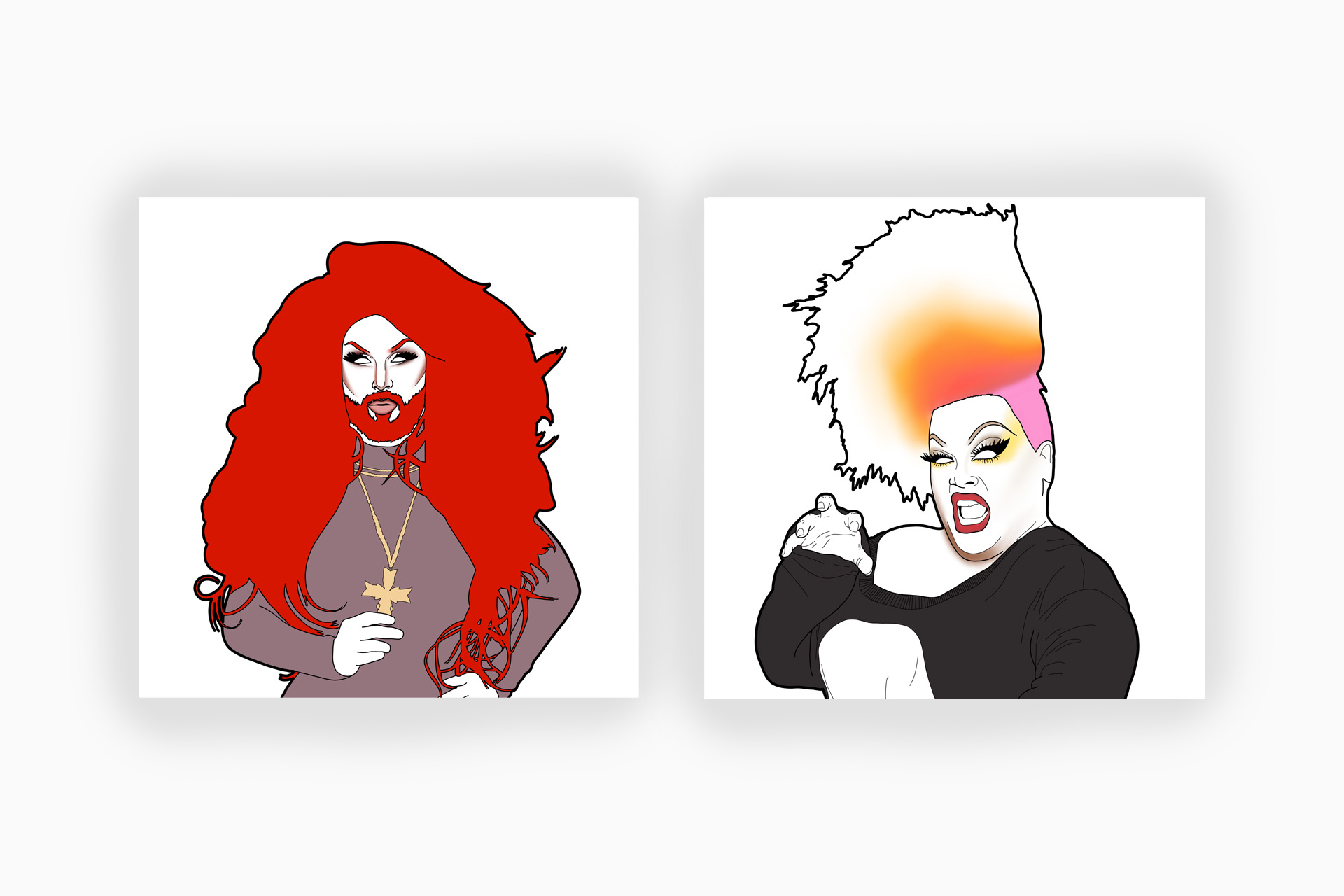  2 Drag Queen Portraits
