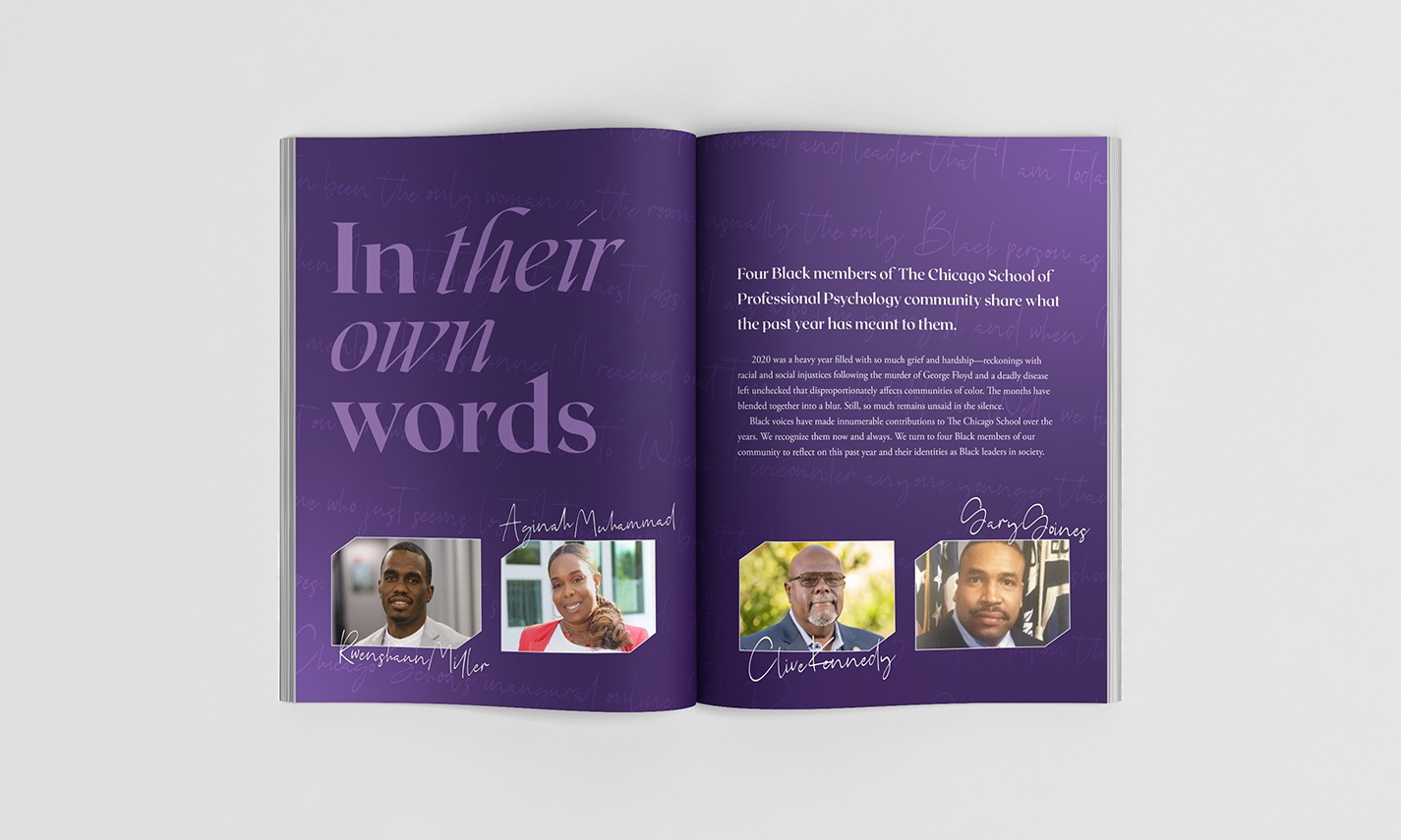 TCSPP INSIGHT Magazine In their own words First Spread