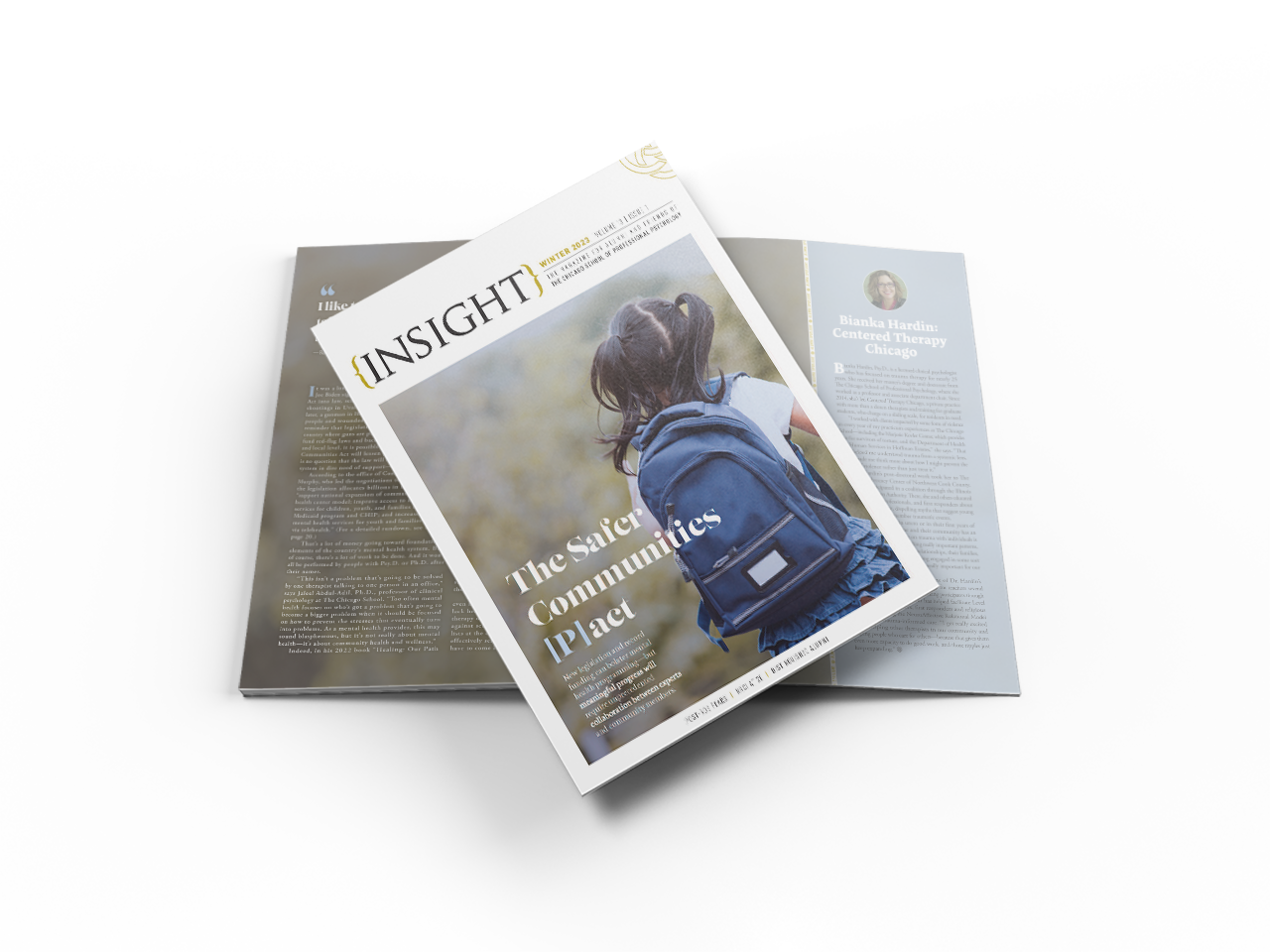 Mockup of the Winter 2023 issue of Insight Magazine