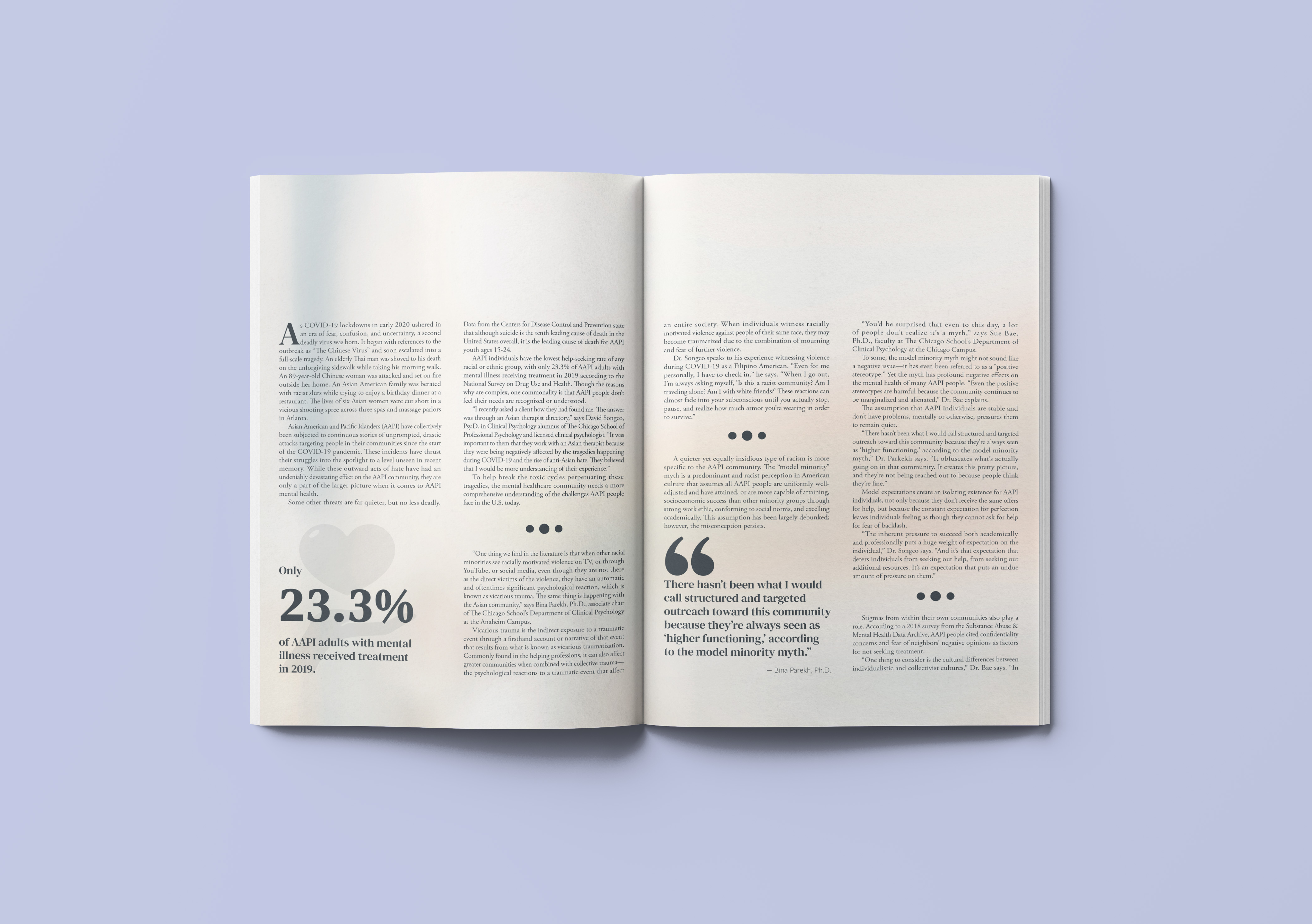 TCSPP INSIGHT Magazine Model Minority Myth Second Spread