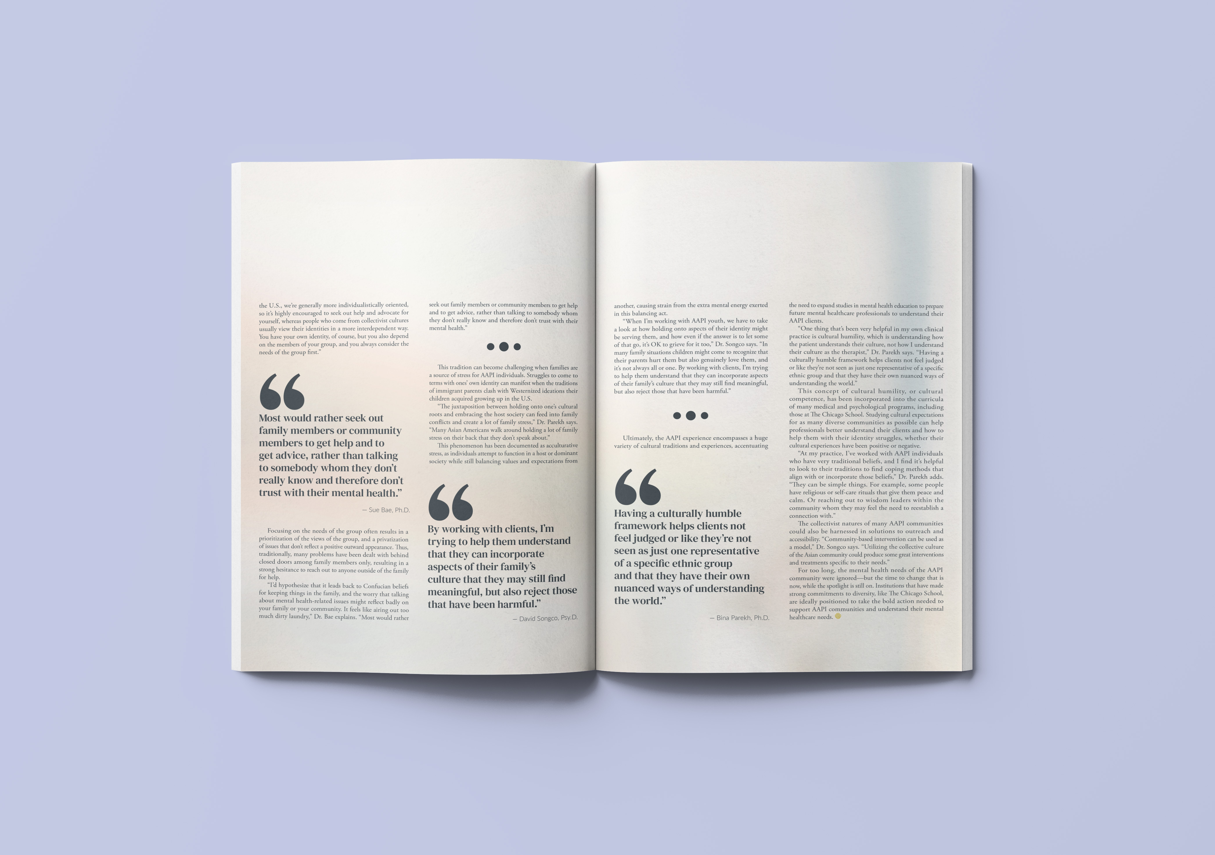 TCSPP INSIGHT Magazine Model Minority Myth Third Spread