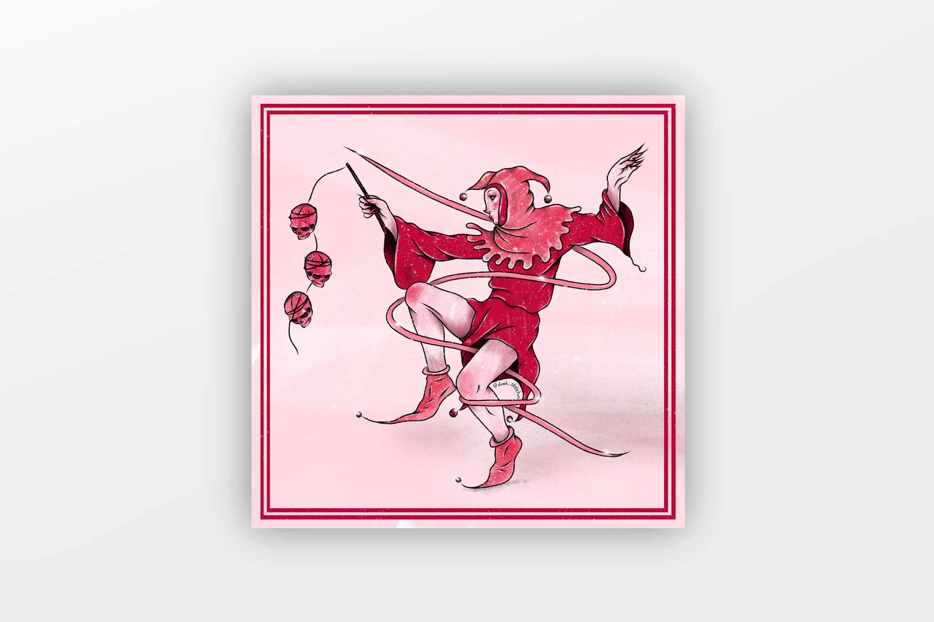 Pink and Red Death Joker