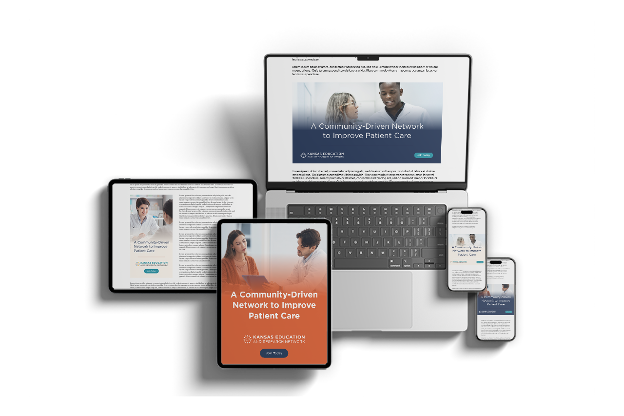 Mockup of the KERN Digital Campaign on multiple screens.