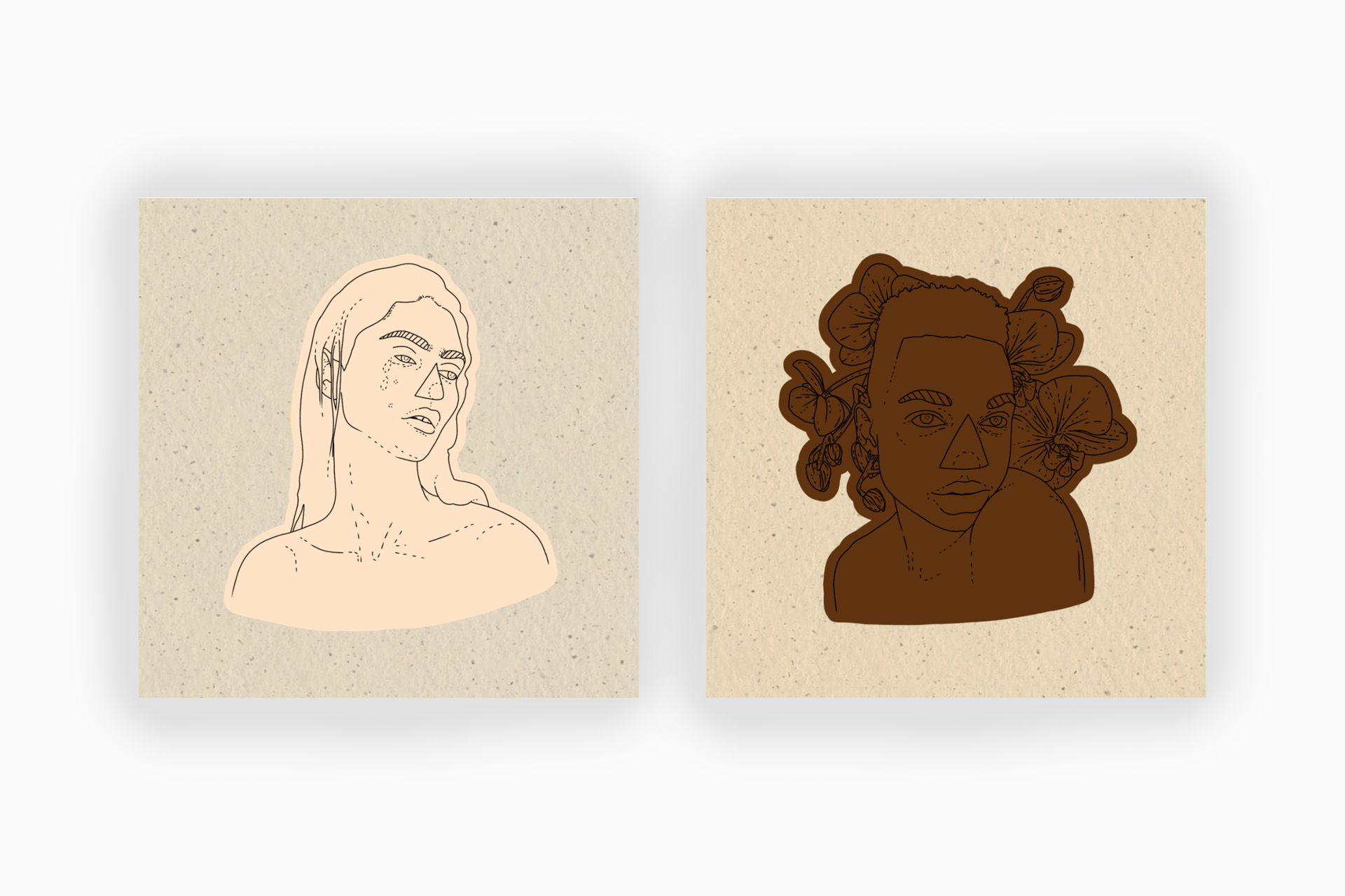  2 Linework Portraits