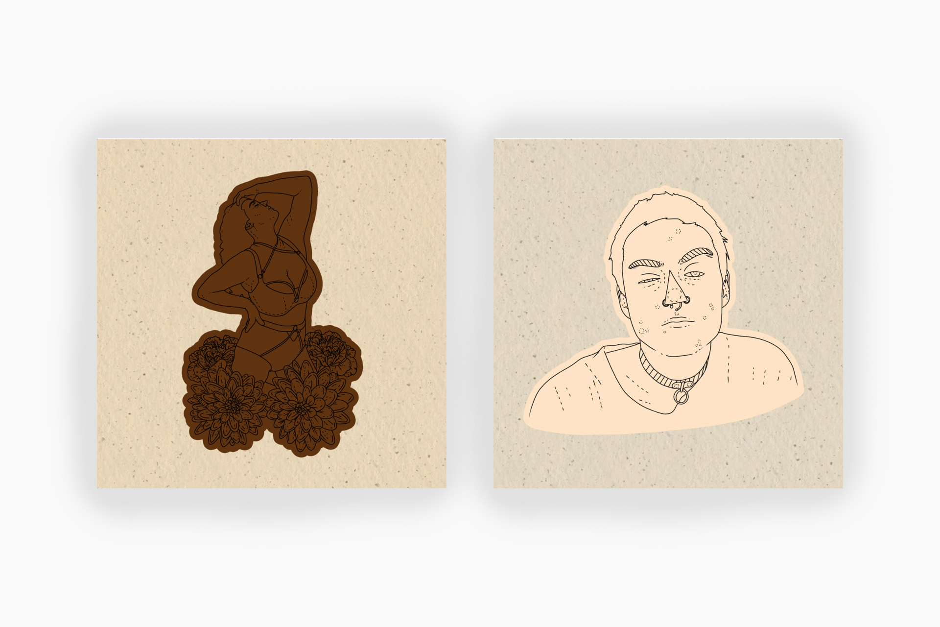  2 Linework Portraits