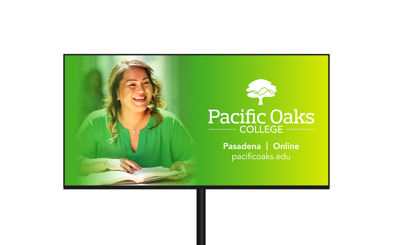 Mockup of a Pacific Oaks branded Jr. Billboard.