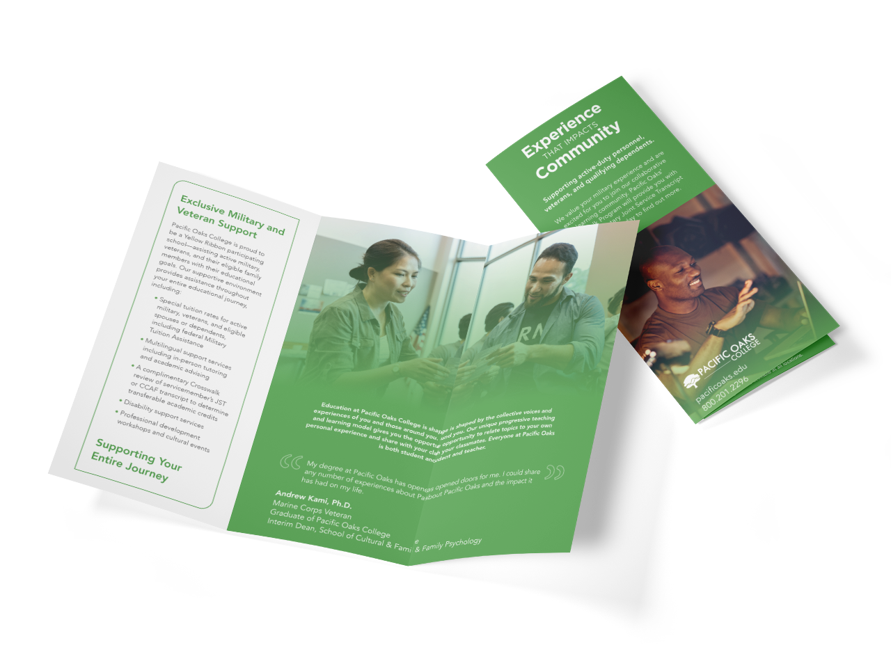Pacific Oaks College Military Trifold Brochure